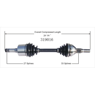 New CV Shaft by WORLDPARTS - 319016 pa2