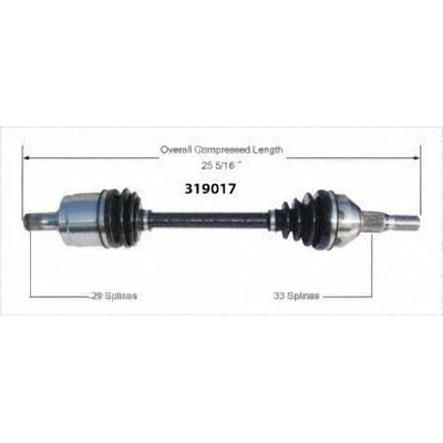 New CV Shaft by WORLDPARTS - 319017 pa1