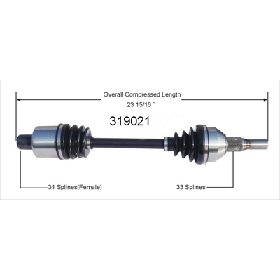 New CV Shaft by WORLDPARTS - 319021 pa2