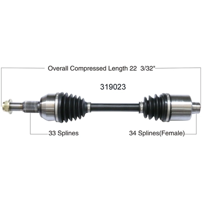 New CV Shaft by WORLDPARTS - 319023 pa1