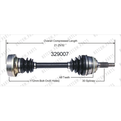 New CV Shaft by WORLDPARTS - 329007 pa2