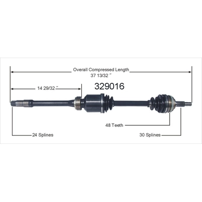 New CV Shaft by WORLDPARTS - 329016 pa1