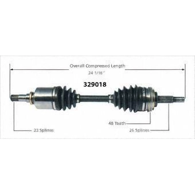 New CV Shaft by WORLDPARTS - 329018 pa1