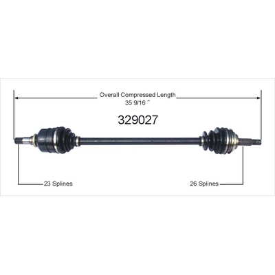 New CV Shaft by WORLDPARTS - 329027 pa1