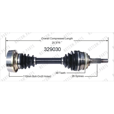 New CV Shaft by WORLDPARTS - 329030 pa2