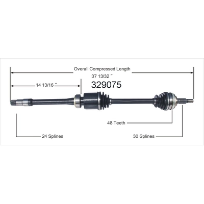 New CV Shaft by WORLDPARTS - 329075 pa3