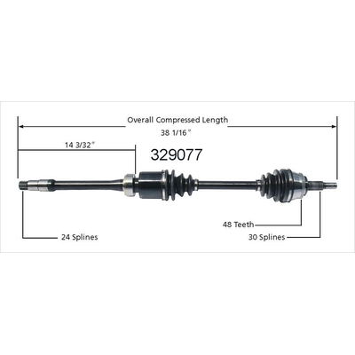 Arbre CV neuf by WORLDPARTS - 329077 pa2