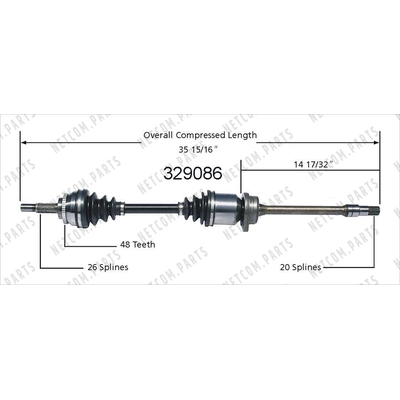 New CV Shaft by WORLDPARTS - 329086 pa2