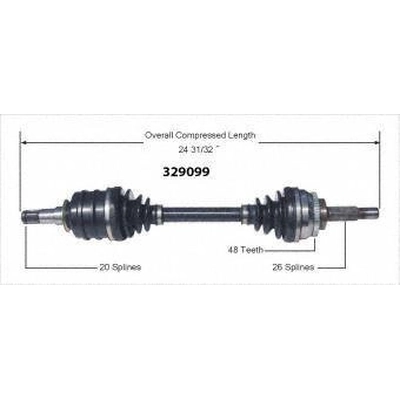 New CV Shaft by WORLDPARTS - 329099 pa1