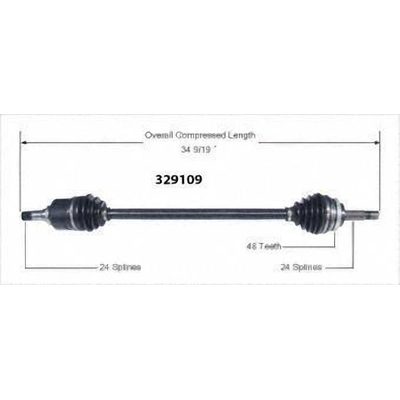 New CV Shaft by WORLDPARTS - 329109 pa1