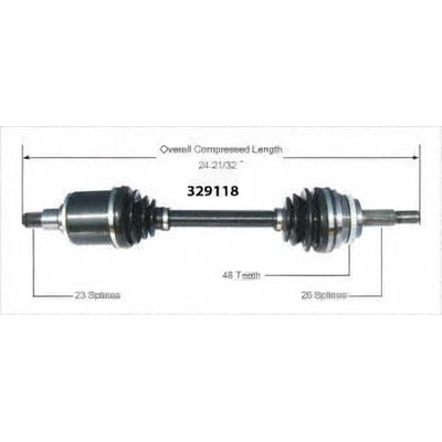 New CV Shaft by WORLDPARTS - 329118 pa1