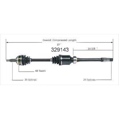 New CV Shaft by WORLDPARTS - 329143 pa2