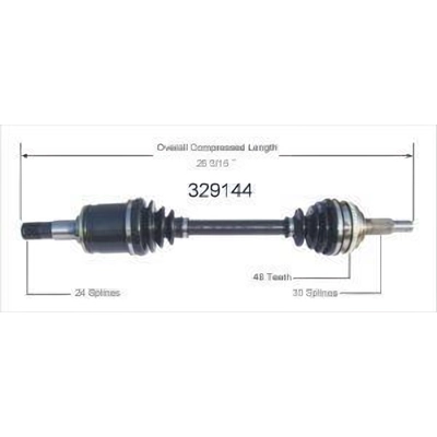 New CV Shaft by WORLDPARTS - 329144 pa4