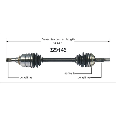 New CV Shaft by WORLDPARTS - 329145 pa3