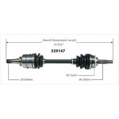 New CV Shaft by WORLDPARTS - 329147 pa1