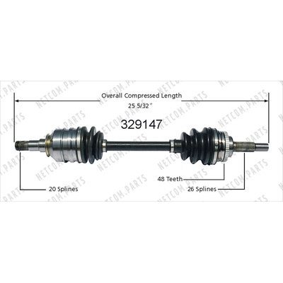 New CV Shaft by WORLDPARTS - 329147 pa2