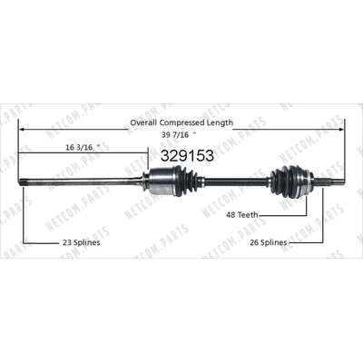 Arbre CV neuf de WORLDPARTS - 329153 pa2