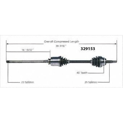 Arbre CV neuf de WORLDPARTS - 329153 pa3