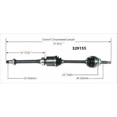 New CV Shaft by WORLDPARTS - 329155 pa4