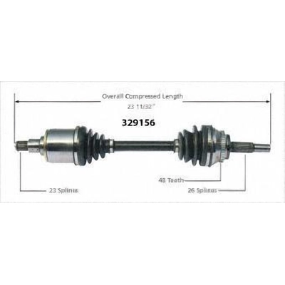 New CV Shaft by WORLDPARTS - 329156 pa1