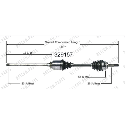 New CV Shaft by WORLDPARTS - 329157 pa1