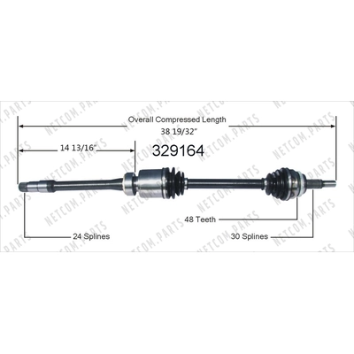 New CV Shaft by WORLDPARTS - 329164 pa1