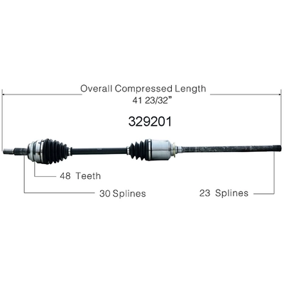 New CV Shaft by WORLDPARTS - 329201 pa1