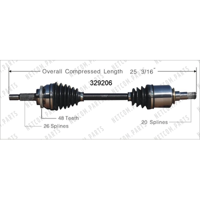 New CV Shaft by WORLDPARTS - 329206 pa1