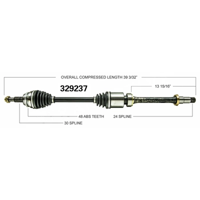 New CV Shaft by WORLDPARTS - 329237 pa1