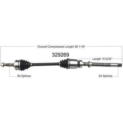 New CV Shaft by WORLDPARTS - 329269 pa1