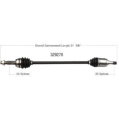 New CV Shaft by WORLDPARTS - 329278 pa1