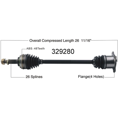 New CV Shaft by WORLDPARTS - 329280 pa3