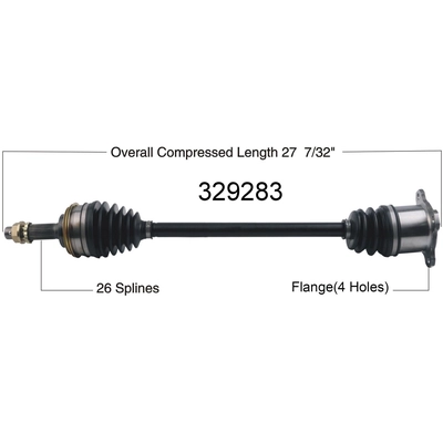 New CV Shaft by WORLDPARTS - 329283 pa1