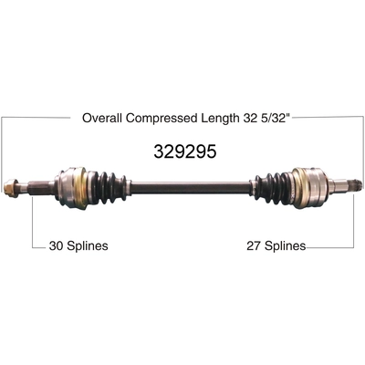 New CV Shaft by WORLDPARTS - 329295 pa1