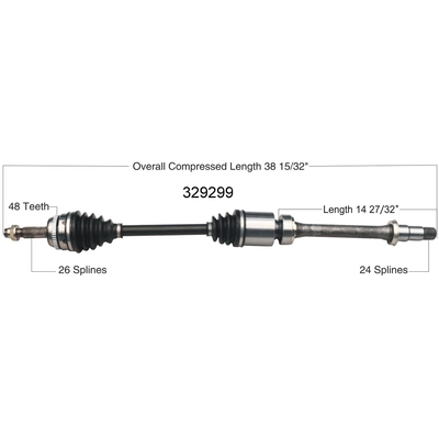 New CV Shaft by WORLDPARTS - 329299 pa1