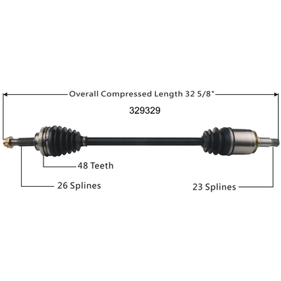 New CV Shaft by WORLDPARTS - 329329 pa1