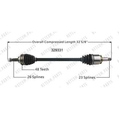 New CV Shaft by WORLDPARTS - 329331 pa1