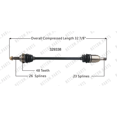 New CV Shaft by WORLDPARTS - 329338 pa1