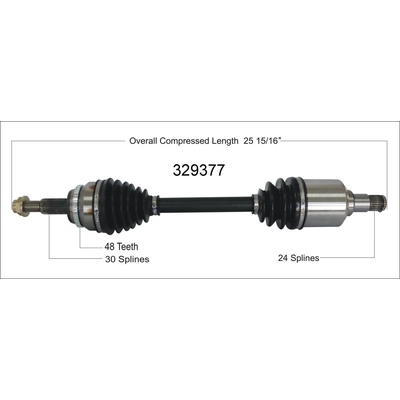 New CV Shaft by WORLDPARTS - 329377 pa1