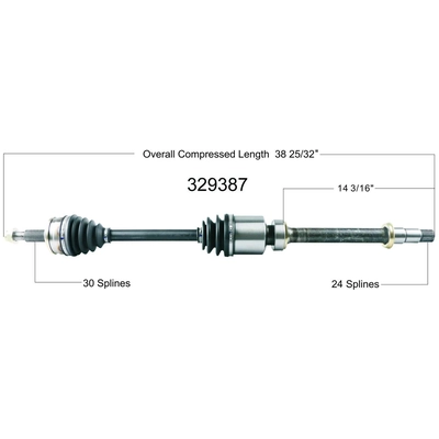 New CV Shaft by WORLDPARTS - 329387 pa1