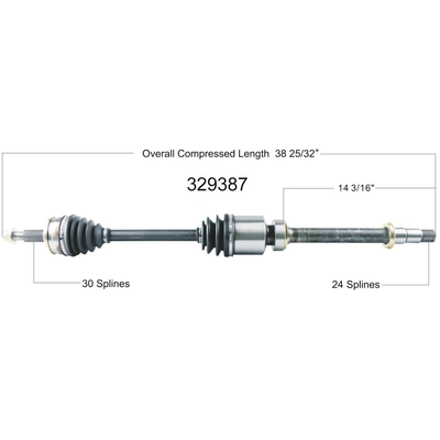 New CV Shaft by WORLDPARTS - 329387 pa2