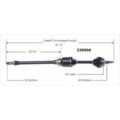 New CV Shaft by WORLDPARTS - 339004 pa1