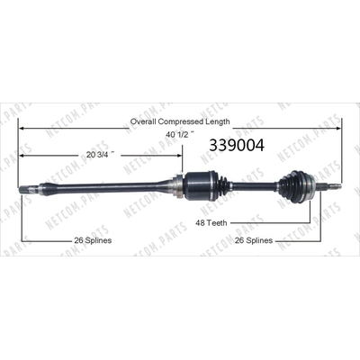 New CV Shaft by WORLDPARTS - 339004 pa2