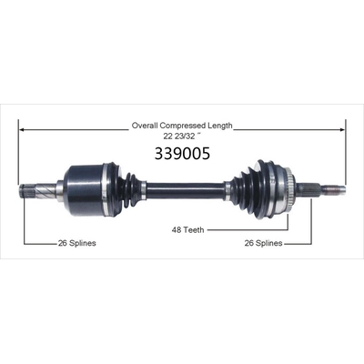 New CV Shaft by WORLDPARTS - 339005 pa1