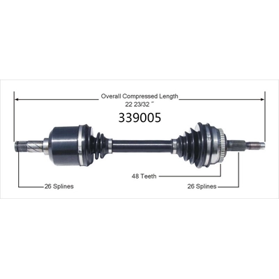 New CV Shaft by WORLDPARTS - 339005 pa2