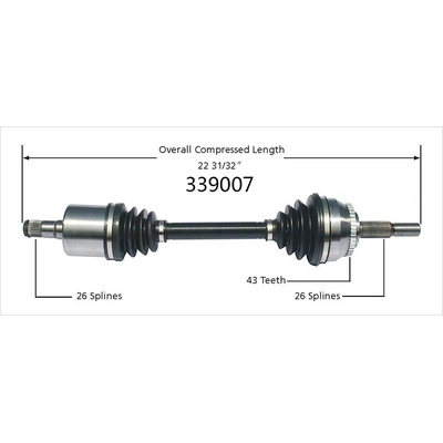 New CV Shaft by WORLDPARTS - 339007 pa3