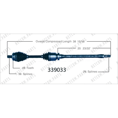 New CV Shaft by WORLDPARTS - 339033 pa2