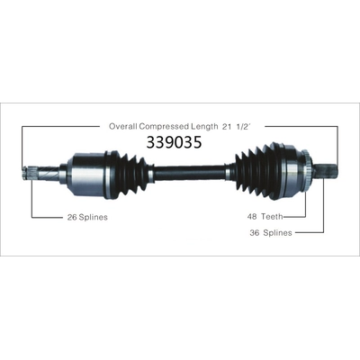 New CV Shaft by WORLDPARTS - 339035 pa1