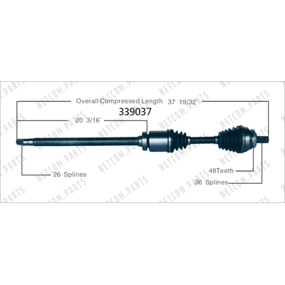 New CV Shaft by WORLDPARTS - 339037 pa1