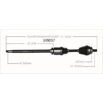 New CV Shaft by WORLDPARTS - 339037 pa2